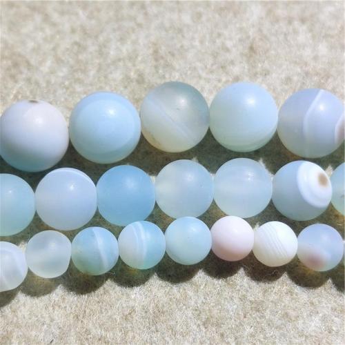 Natural Lace Agate Beads Round DIY & frosted mixed colors Sold Per Approx 36-38 cm Strand