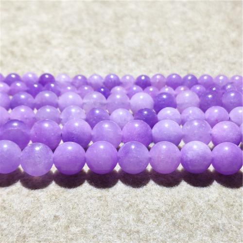 Grânulos de Jade, quartzito Jade, Roda, joias de moda & DIY & tamanho diferente para a escolha, roxo, vendido para Aprox 38-40 cm Strand