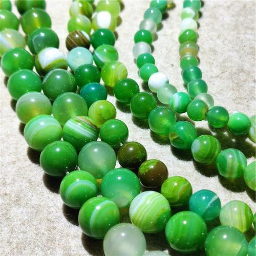 Natural Lace Agate Beads Round DIY green Sold Per Approx 38-40 cm Strand