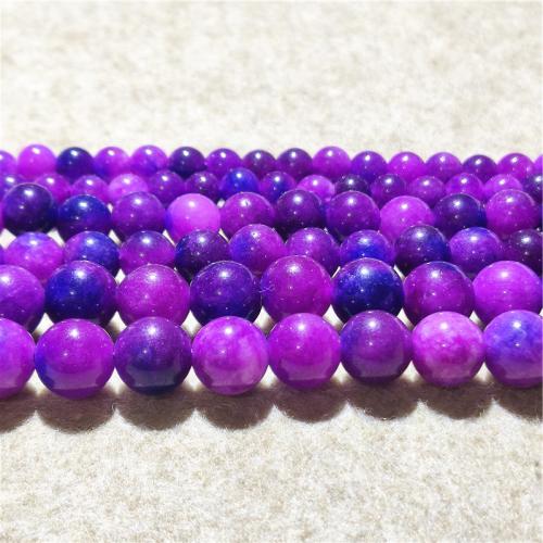 Grânulos de Jade, quartzito Jade, Roda, joias de moda & DIY & tamanho diferente para a escolha, roxo escuro, vendido para Aprox 38-40 cm Strand