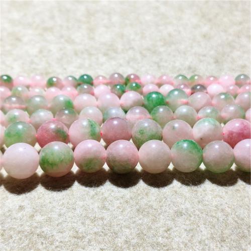 Natural Jade Beads Jade Quartzite Round fashion jewelry & DIY mixed colors Sold Per Approx 38-40 cm Strand