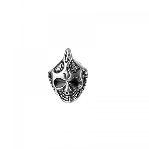 Titanium Steel  Earring Skull plated fashion jewelry silver color Sold By PC