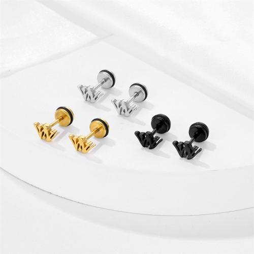 Titanium Steel  Earring Alphabet Letter plated fashion jewelry Sold By PC