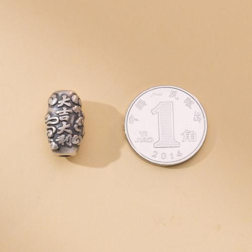 925 Sterling Silber Perlen, DIY, originale Farbe, 9x15mm, Bohrung:ca. 2.9mm, verkauft von PC