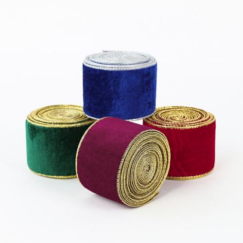 Rubans de Noël, Velour, Bijoux de Noël, plus de couleurs à choisir, 2000x63mm, Vendu par bobine