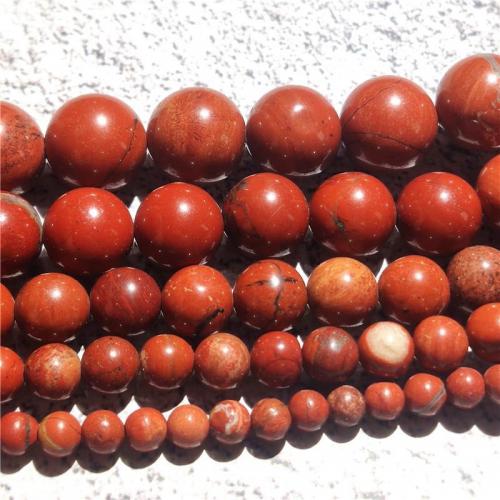 Jalokivi korut Helmet, Red Jasper, Pyöreä, tee-se-itse & erikokoisia valinnalle, punainen, Myyty Per N. 38-40 cm Strand