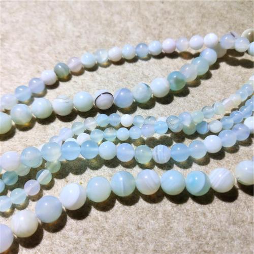 Perle Agate dentelle naturelle, agate lace, Rond, DIY & normes différentes pour le choix, blue ciel, Vendu par Environ 38-40 cm brin