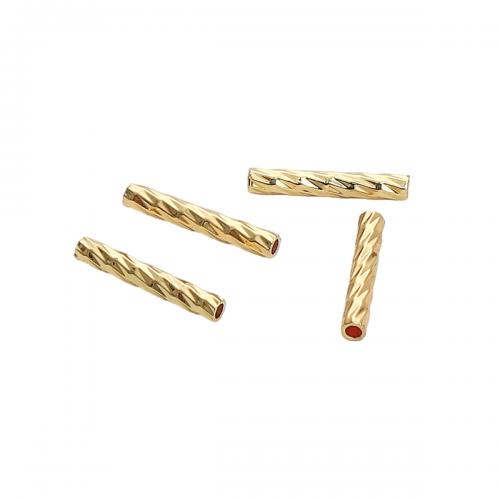 Χάντρες Brass Tube, Ορείχαλκος, 14K χρυσό γεμάτο, DIY & διαφορετικό μέγεθος για την επιλογή & διαφορετικά στυλ για την επιλογή, νικέλιο, μόλυβδο και κάδμιο ελεύθεροι, Περίπου 10PCs/τσάντα, Sold Με τσάντα