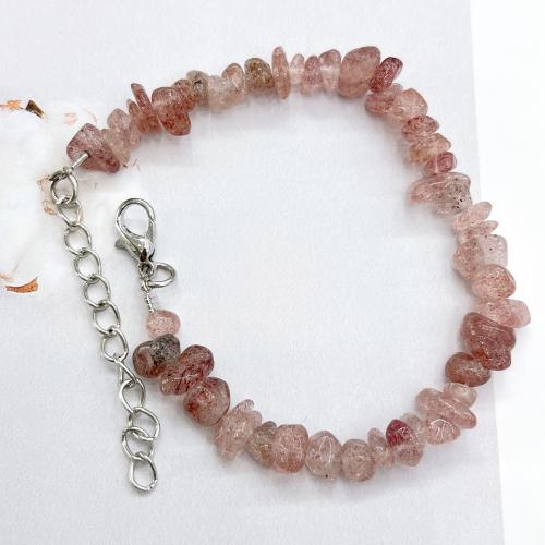 Gemstone Náramky, Přírodní kámen, s 5cm extender řetězce, lesklý, módní šperky & různé materiály pro výběr & unisex, nikl, olovo a kadmium zdarma, Délka Cca 17 cm, Prodáno By PC