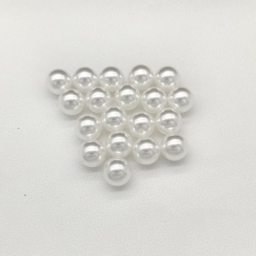 Üveg Pearl Gyöngyök, Glass Pearl, Kerek, DIY & különböző méretű a választás & félig fúrt, fehér, Kb 10PC-k/Bag, Által értékesített Bag