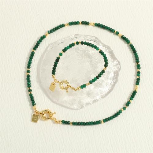 Gioielli Brass Set, ottone, with Chips Gemstone, placcato color oro, stili diversi per la scelta & per la donna, nessuno, assenza di nichel,piombo&cadmio, Venduto da PC