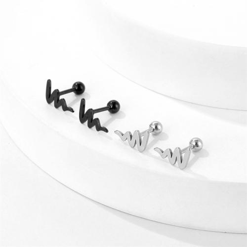 Titanium Steel  Earring plated fashion jewelry Sold By PC