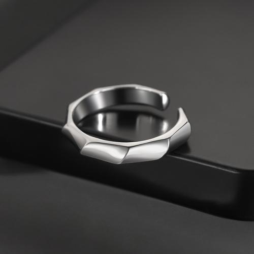 aleación de zinc Anillo de dedo Cuff, chapado en color de plata, Joyería & para hombre, tamaño:7-11, Vendido por UD