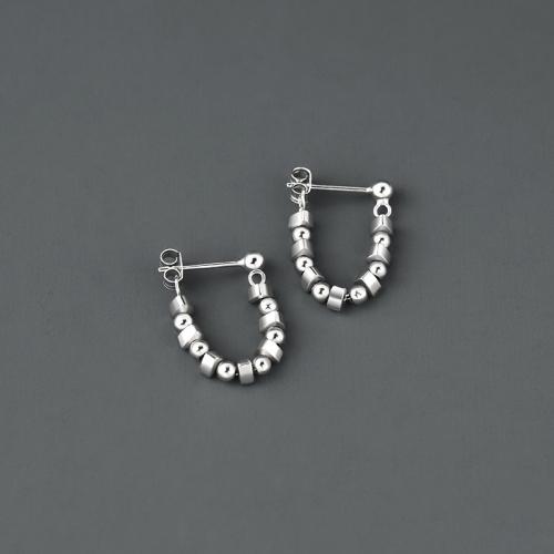 Zinc Alloy Drop Earring, sølvfarvet forgyldt, mode smykker & for mennesket, 30mm, Hole:Ca. 3.5mm, Solgt af par