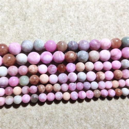 Purple Chalcedony, Runde, du kan DIY & forskellig størrelse for valg, blandede farver, Solgt Per Ca. 38-40 cm Strand