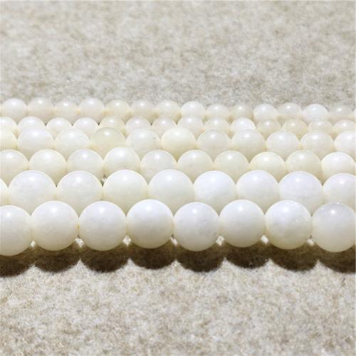 Natural Chalcedony Bead Jade Quartzite Round DIY beige Sold Per Approx 38-40 cm Strand