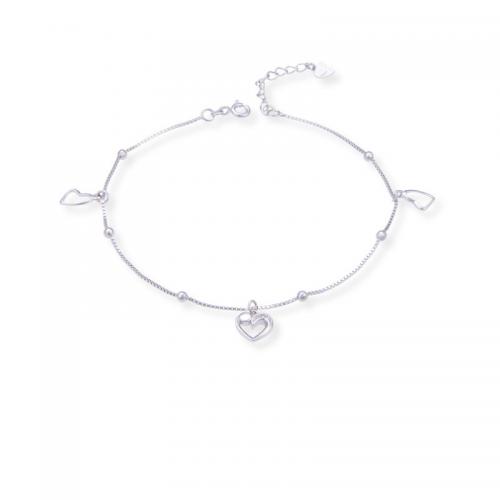 Sinc Alloy Anklet, le 3cm slabhra extender, snasta, jewelry faisin & micrea réiteach zirconia ciúbach & do bhean, nicil, luaidhe & caidmiam saor in aisce, Fad Thart 21.5 cm, Díolta De réir PC