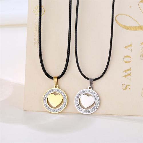 Stainless Steel Pendants 304 Stainless Steel Round plated DIY & with rhinestone 20mm Sold By PC