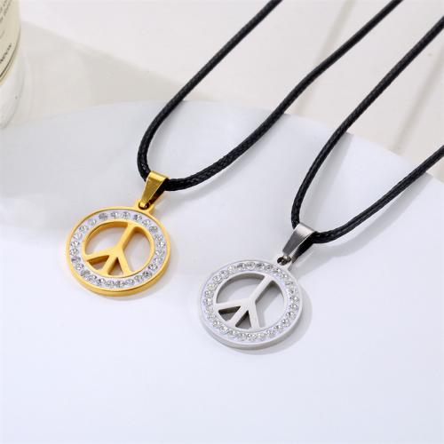 Stainless Steel Pendants 304 Stainless Steel Round plated DIY & with rhinestone 20mm Sold By PC