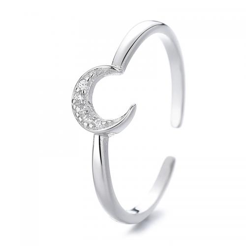 Cubic Zirconia micr3ofono pavimenta anillos de plata esterlina, plata de ley 925, chapado, diferentes estilos para la opción & micro arcilla de zirconia cúbica & para mujer, color de platina, Vendido por UD