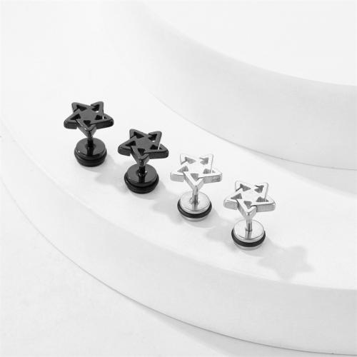 Titanium Steel  Earring Star plated fashion jewelry Sold By PC