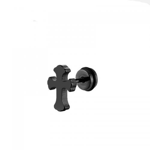 Titanium Steel  Earring Cross plated fashion jewelry Sold By PC