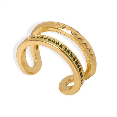 Brass Finger Ring plated for woman & with rhinestone US Ring Sold By PC