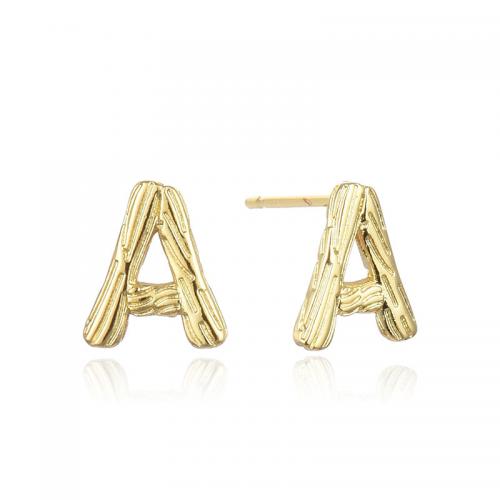 Brass Stud Earring plated for woman Sold By Pair