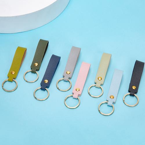 Fer Key fermoir, cuir PU, avec fer, bijoux de mode & DIY, plus de couleurs à choisir, 85x20mm, Vendu par PC