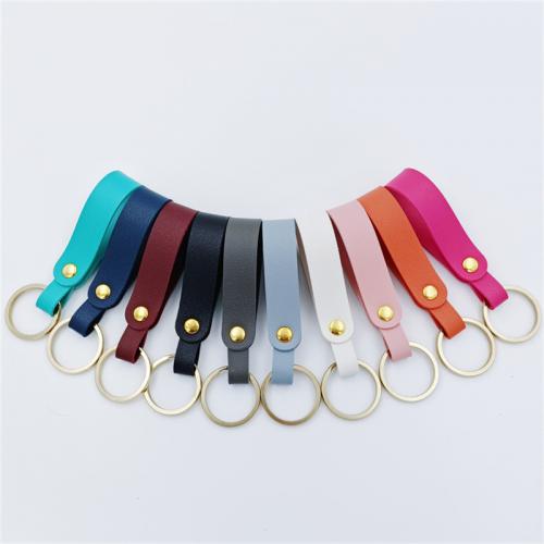 Fer Key fermoir, cuir PU, avec fer, bijoux de mode & unisexe, plus de couleurs à choisir, 90x16mm, Vendu par PC