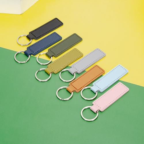 Fer Key fermoir, cuir PU, avec fer, bijoux de mode & unisexe, plus de couleurs à choisir, 85x25mm, Vendu par PC