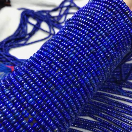 Lapislazuli Perlen, poliert, Natürliche & DIY, Grade AAAAA, 2x4mm, verkauft per ca. 38-40 cm Strang