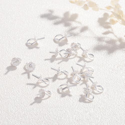 Argento 925 Ciondolo Bail, 925 sterline d'argento, placcato, DIY, nessuno, assenza di nichel,piombo&cadmio, 3mm, Venduto da PC