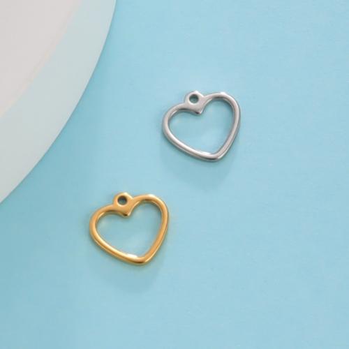 Stainless Steel Heart Pendants 304 Stainless Steel DIY Sold By PC