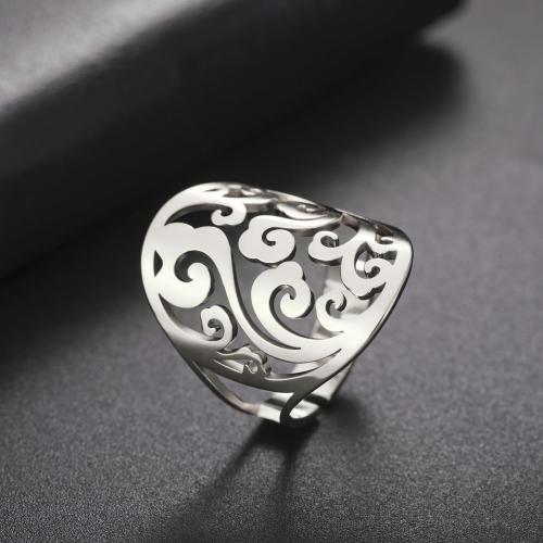 Titanium Steel Finger Ring plated for woman & hollow inner ~20mm Sold By PC