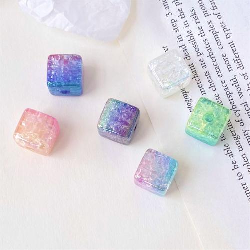 Perle acrylique, cadre, DIY, plus de couleurs à choisir, 14.20x18.60mm, Trou:Environ 4mm, 200PC/sac, Vendu par sac