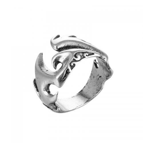 Zink Alloy Finger Ring, Skull, plated, mode smycken, silver, nickel, bly och kadmium gratis, Säljs av PC