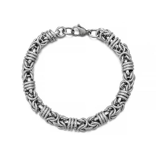 Bracciale gioielli in acciaio inossidabile, 304 acciaio inox, lucido, unisex & stili diversi per la scelta, colore originale, Lunghezza Appross. 22 cm, Venduto da PC