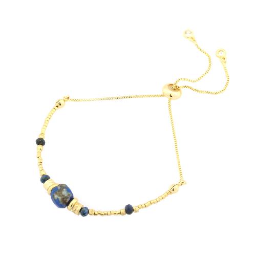 Gioielli Brass Set, ottone, with Seedbead & sodalite, fatto a mano, materiali diversi per la scelta & stili diversi per la scelta & per la donna, blu e giallo, Venduto da PC