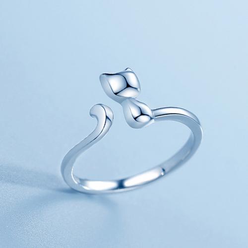 Sterling Silver Jewelry Finger Ring, 925 sterline d'argento, lucido, gioielli di moda & per la donna, assenza di nichel,piombo&cadmio, Misura:7, Venduto da PC