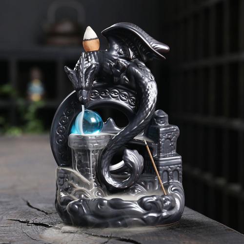 Backflow Incense Burner Porcelain half handmade for home and office & durable & multifunctional Sold By PC