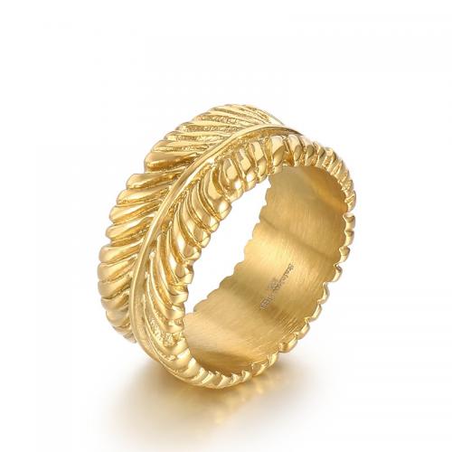 Anillo de dedo de acero inoxidable, acero inoxidable 304, Hoja, Joyería & diverso tamaño para la opción & para hombre, más colores para la opción, Vendido por UD