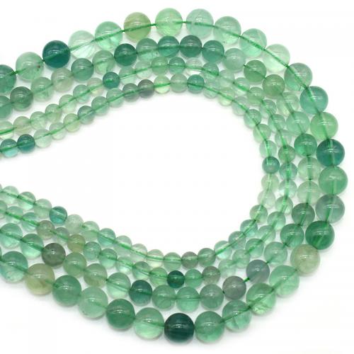 Perline fluorite, Cerchio, lucido, DIY & formato differente per scelta, verde, Venduto per Appross. 38 cm filo