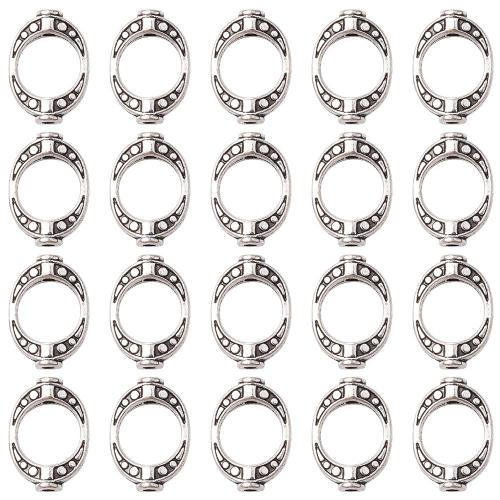 Zink Alloy Bead, Blomma, antik silver pläterad, DIY, nickel, bly och kadmium gratis, 4.10x5.90mm, 20PC/Bag, Säljs av Bag