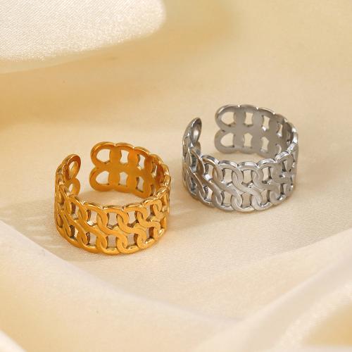 Rozsdamentes acél Finger Ring, 304 rozsdamentes acél, galvanizált, divat ékszerek, több színt a választás, Ring inner diameter:17mm, Által értékesített PC