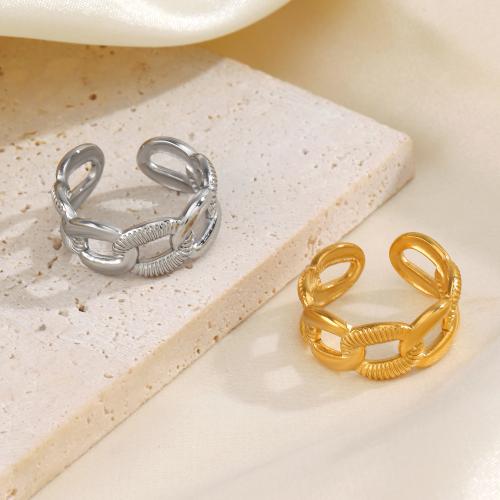 Rozsdamentes acél Finger Ring, 304 rozsdamentes acél, galvanizált, divat ékszerek, több színt a választás, Ring inner diameter:1.7cm, Által értékesített PC