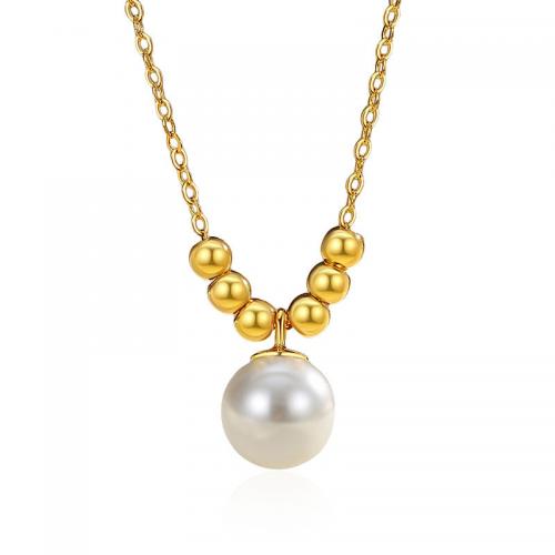 925 Sterling Silver Necklaces with Plastic Pearl with 5CM extender chain plated for woman Length Approx 40 cm Sold By PC