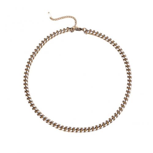 Collier d'acier titane, avec 5cm chaînes de rallonge, Placage, unisexe & styles différents pour le choix & avec strass, plus de couleurs à choisir, Longueur 45 cm, Vendu par PC