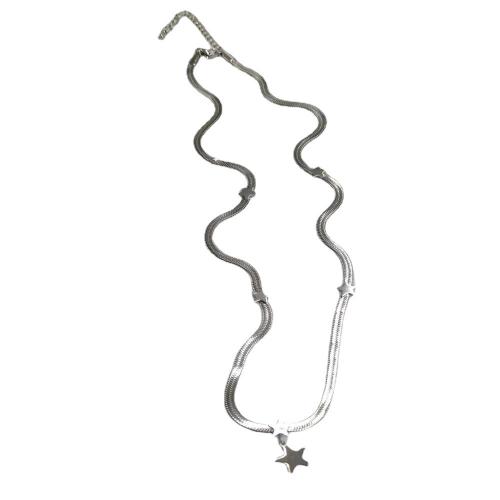 Collana di titanio acciaio, Titantium acciaio, Stella, per la donna, nessuno, Lunghezza Appross. 21-50 cm, Venduto da PC