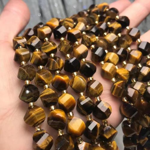 Tiger Eye Χάντρες, Μάτι της Τίγρης, γυαλισμένο, φυσικό & DIY, 9x10mm, Sold Per Περίπου 38-40 cm Strand